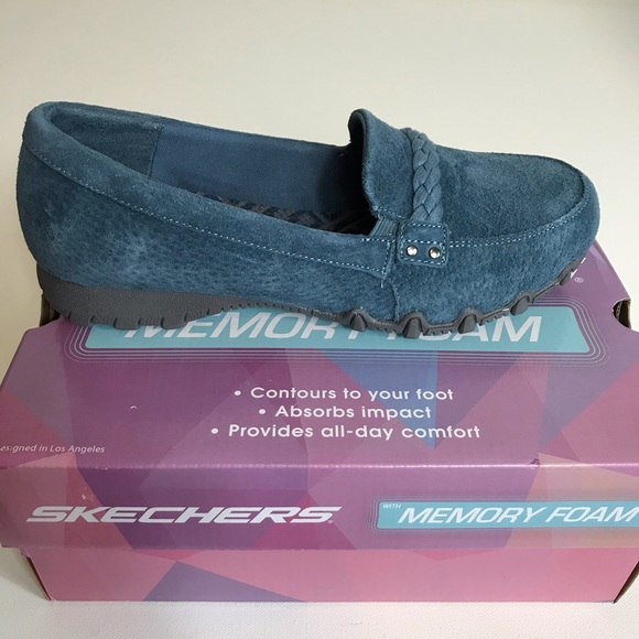 Skechers Bikers- Melbourne Suede Slip-On Shoes - Picture 3 of 6